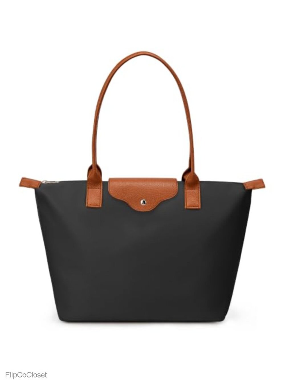 Large Nylon Tote Bag for Women - Lightweight Shoulder Hobo Purse for Travel